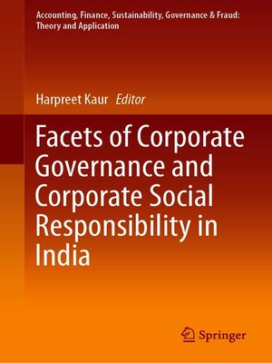 cover image of Facets of Corporate Governance and Corporate Social Responsibility in India